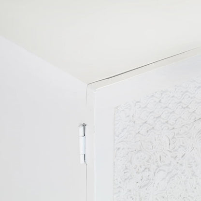 TV-Möbel Vit TV-Bänk 115x30x46 cm massivt grovt mangoträ