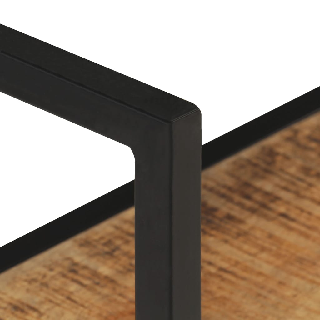 Vägghylla Trä 60x20x85 cm grovt mangoträ