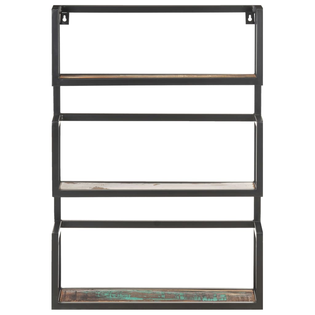 Vägghylla Trä 60x20x85 cm massivt återvunnet trä