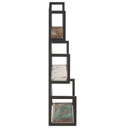 Vägghylla Trä 60x20x85 cm massivt återvunnet trä