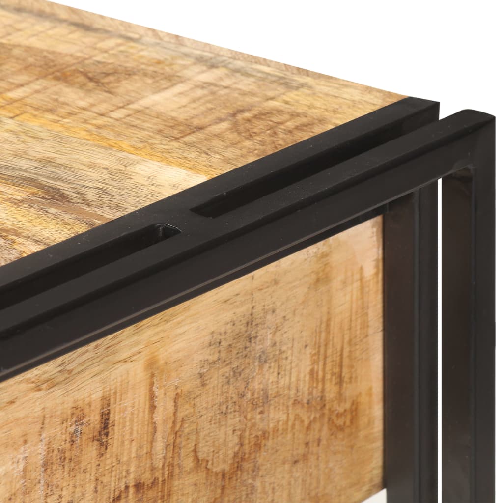 Skänk Trä 120x30x75 cm massivt grovt mangoträ