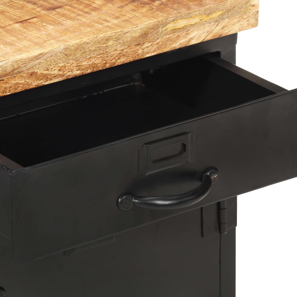 Sängbord Nattduksbord Trä 40x30x52 cm grovt mangoträ