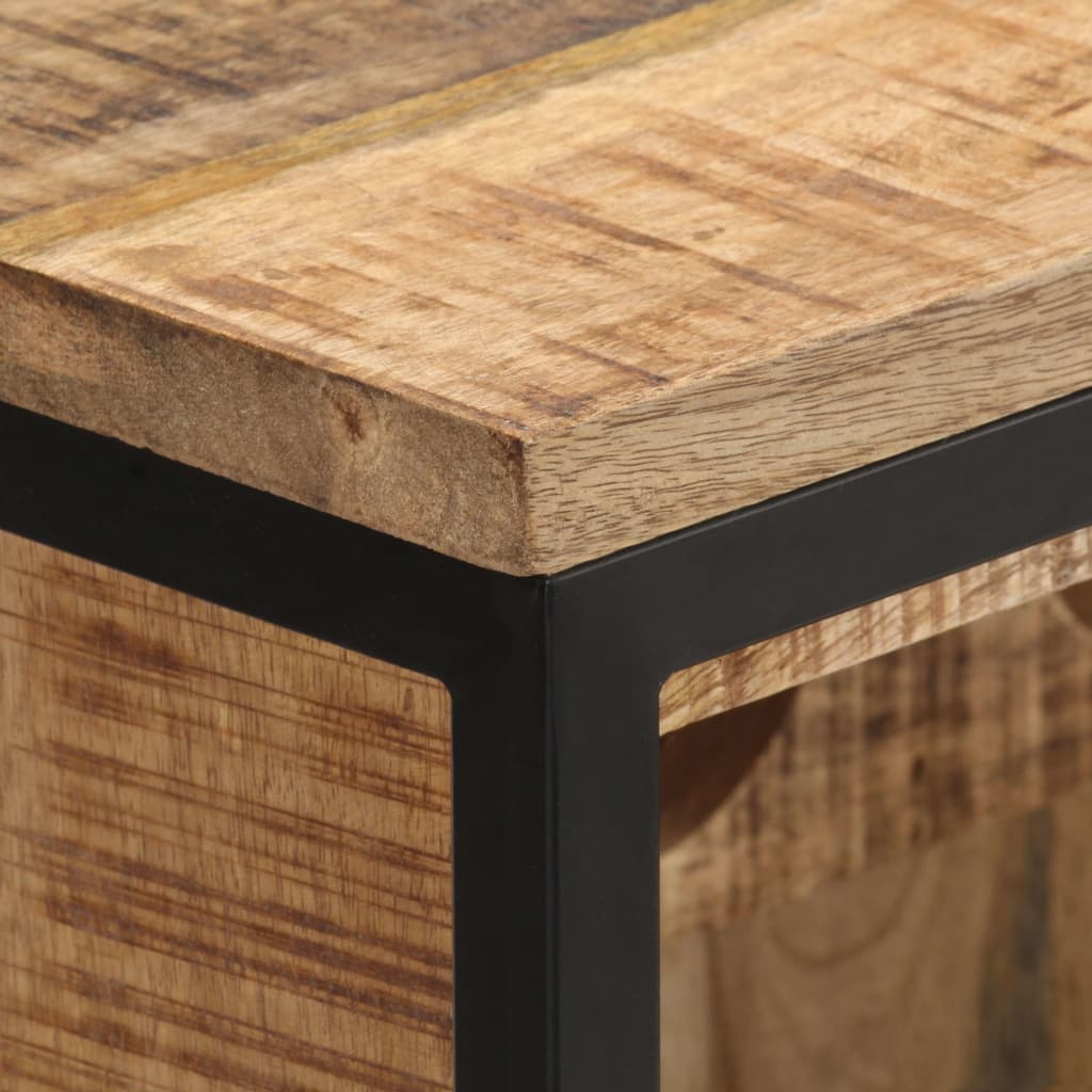 Vinställ Vinskåp 62x33x78,5 cm grovt mangoträ