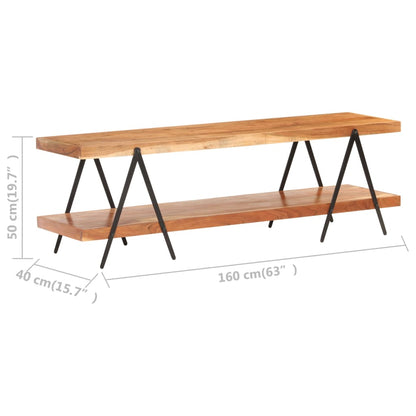 TV-Möbel Trä TV-Bänk 160x40x50 cm massivt akaciaträ