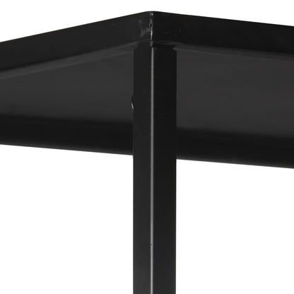 Bokhylla Trä 60x35x180 cm grovt mangoträ och järn