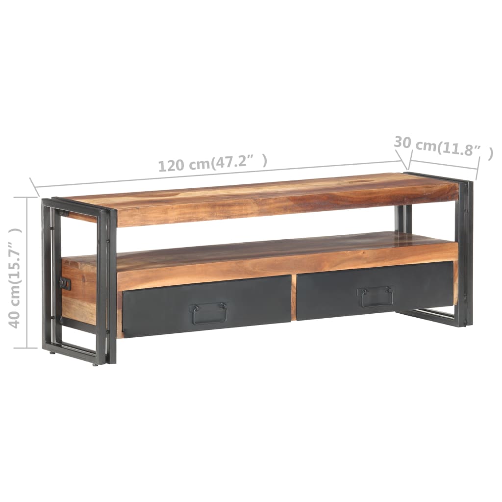 TV-Möbel Trä TV-Bänk 120x30x40 cm massivt trä