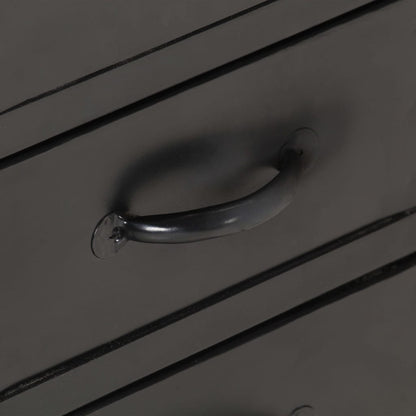 Skänk Trä 110x30x65 cm massivt grovt mangoträ och stål