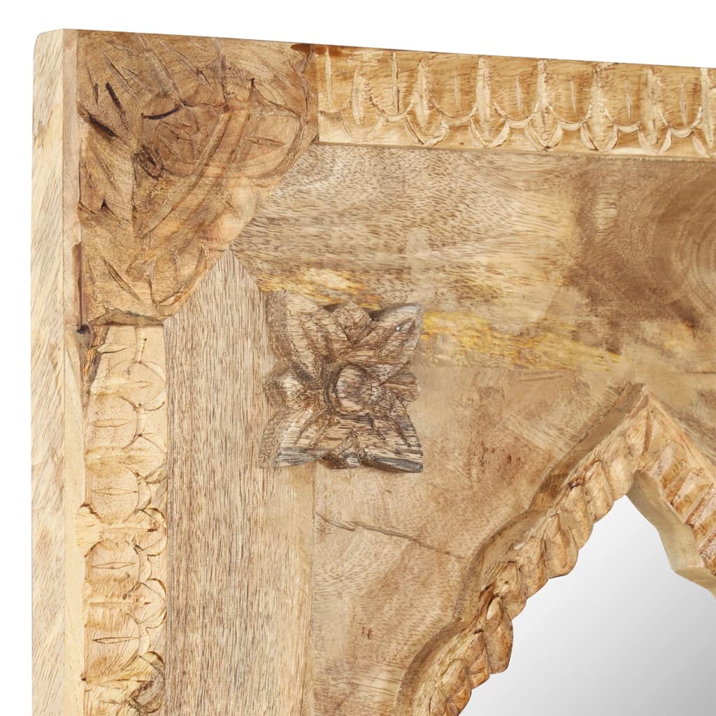 Väggspegel 50x3x110 massivt mangoträ