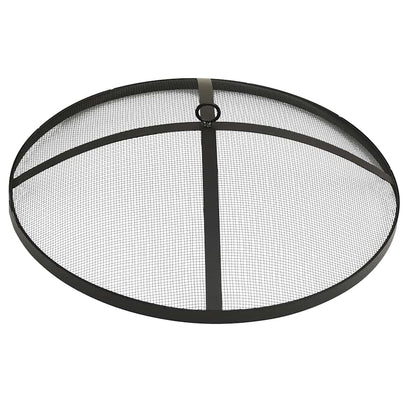 2-i-1 Eldstad grill och eldgaffel 59x59x60 cm rostfritt stål