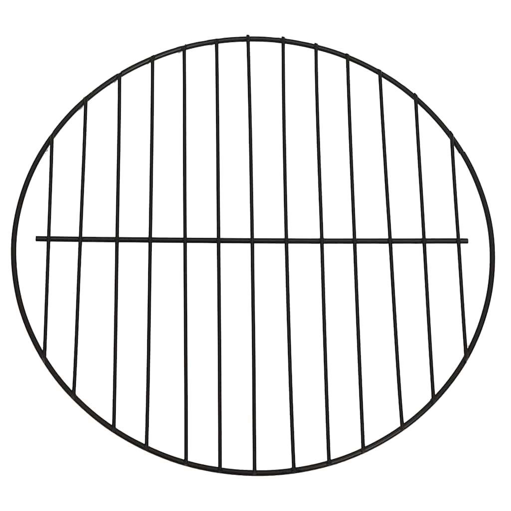 2-i-1 Eldstad grill och eldgaffel 59x59x60 cm rostfritt stål