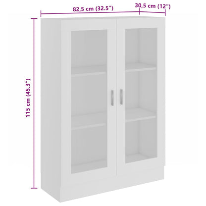 Vitrinskåp Vit 82,5x30,5x115 cm