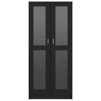 Vitrinskåp Svart 82,5x30,5x185,5 cm