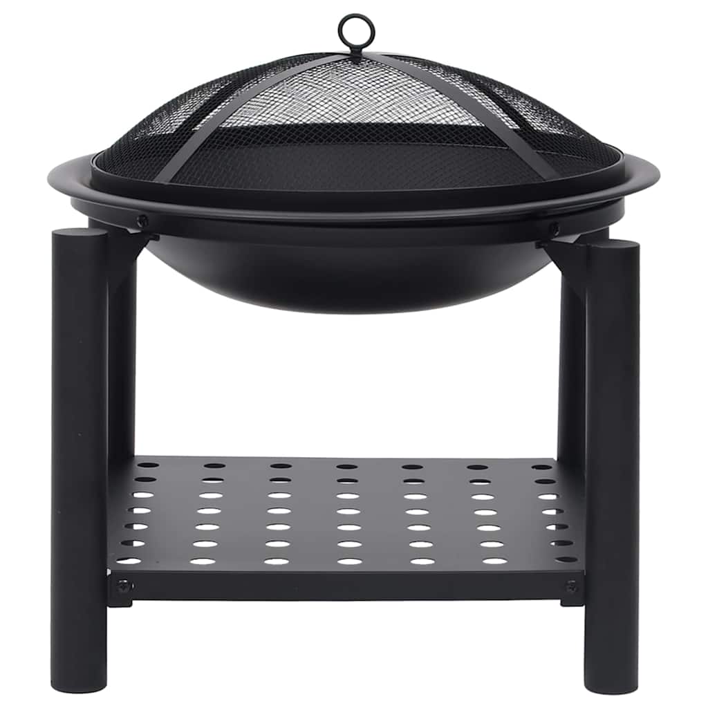 Eldstad med eldgaffel 54x54x55 cm stål