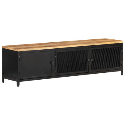 TV-Möbel Trä TV-Bänk 130x30x37 cm massivt grovt mangoträ
