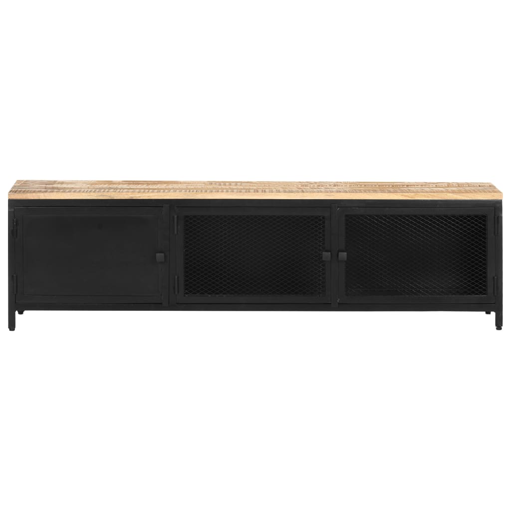 TV-Möbel Trä TV-Bänk 130x30x37 cm massivt grovt mangoträ