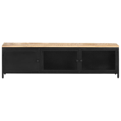 TV-Möbel Trä TV-Bänk 130x30x37 cm massivt grovt mangoträ