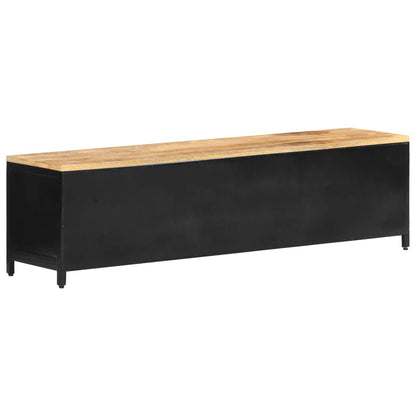 TV-Möbel Trä TV-Bänk 130x30x37 cm massivt grovt mangoträ