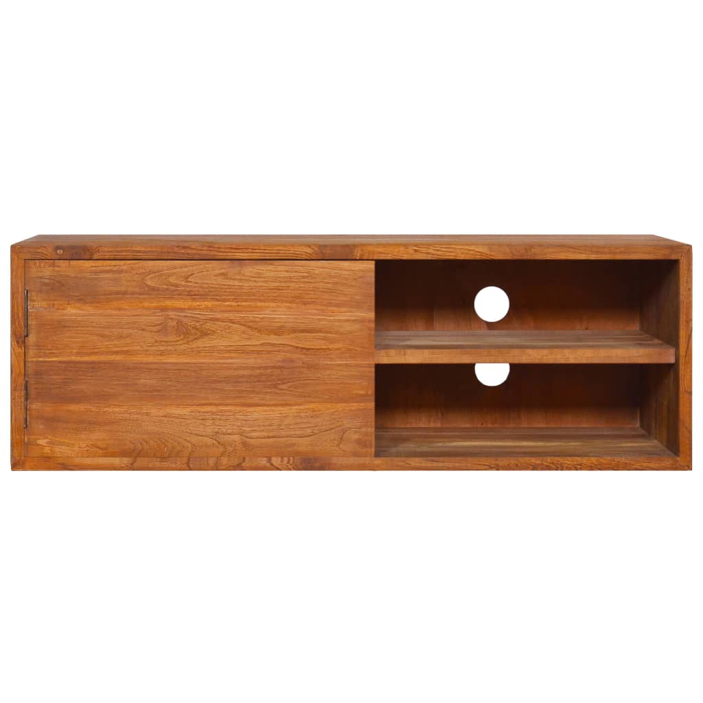 TV-Möbel Trä Väggmonterad TV-Bänk 180x30x30 cm massiv teak