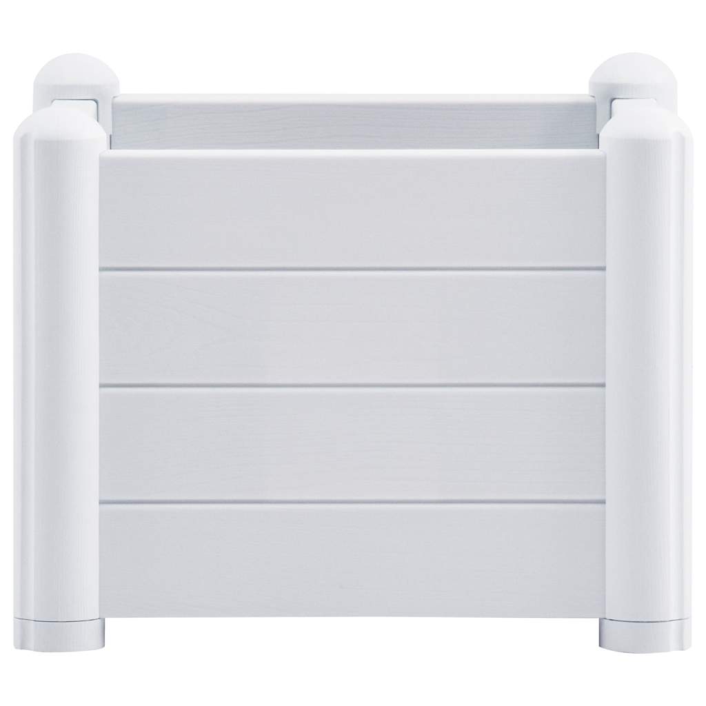 Upphöjd odlingslåda PP vit 43x43x35 cm