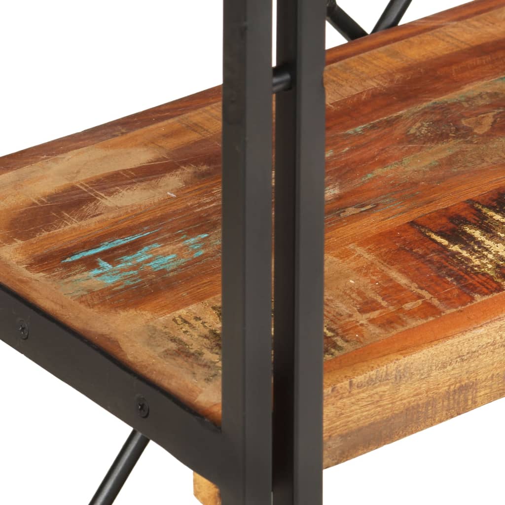 Bokhylla Trä med 3 hyllor 60x30x80 cm massivt återvunnet trä