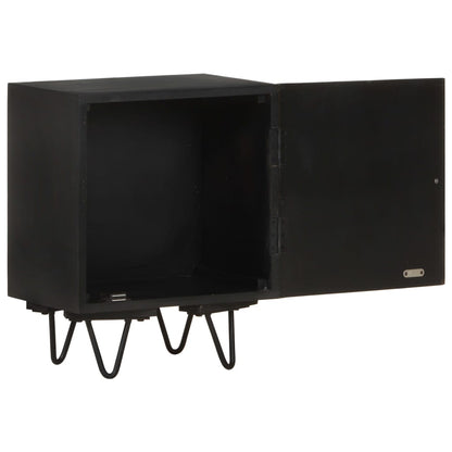 Sängbord Nattduksbord Trä med mässingsfront 40x30x50 cm massivt mangoträ