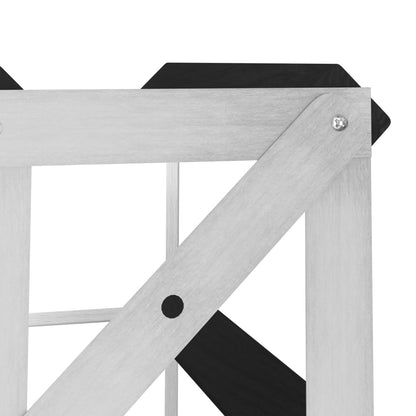 Vinställ för 42 flaskor Svart massiv furu