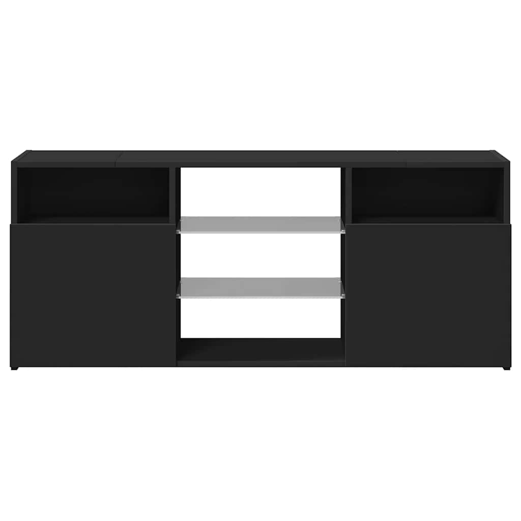 TV-Möbel Svart TV-Bänk LED 120x30x50 cm