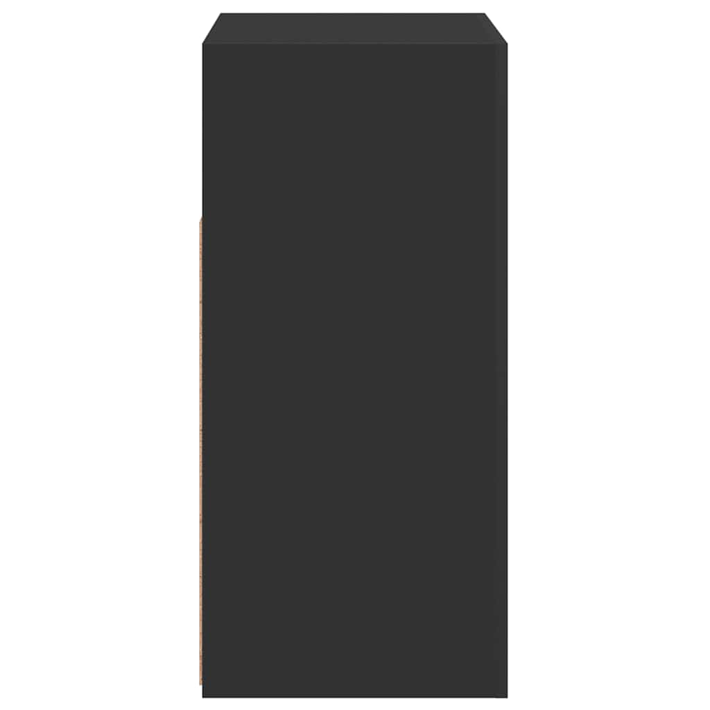 Skänk Svart LED-belysning 80x35x75 cm