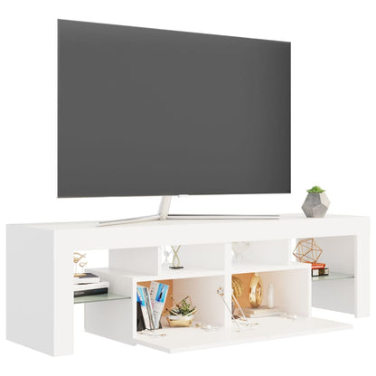 TV-Möbel Vit TV-Bänk LED 140x36,5x40 cm