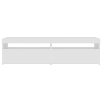Tv-bänkar med LED-belysning 2 st vit 75x35x40 cm