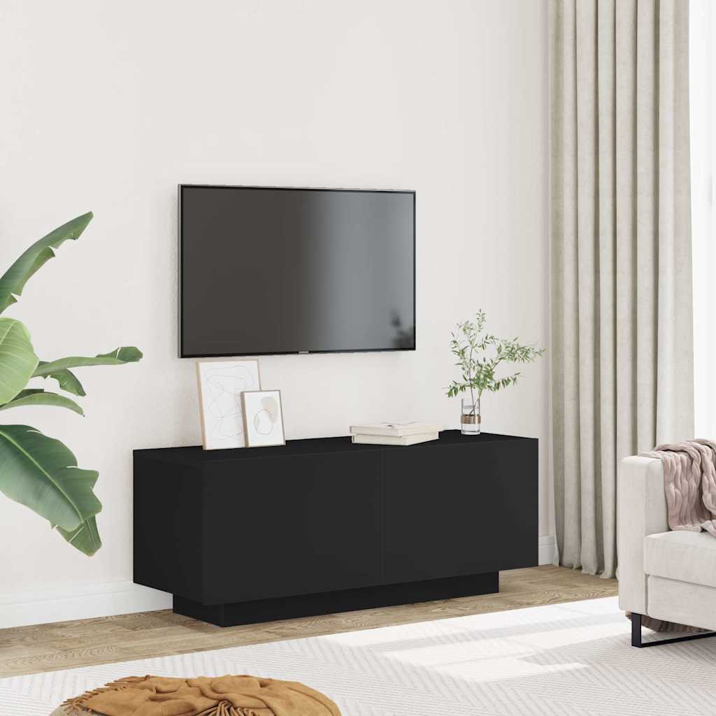 TV-skåp svart 100x35x40 cm konstruerat trä