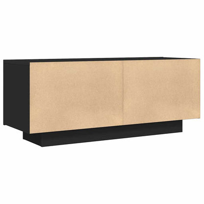 TV-skåp svart 100x35x40 cm konstruerat trä