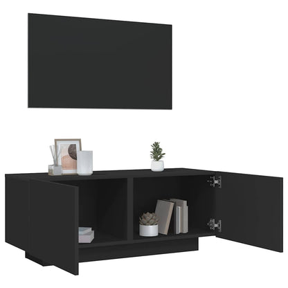TV-skåp svart 100x35x40 cm konstruerat trä