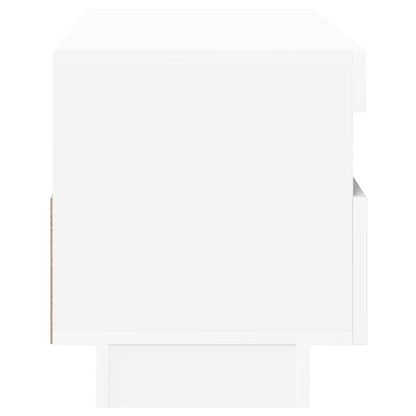 TV-Möbel Vit TV-Bänk LED 100x35x40 cm