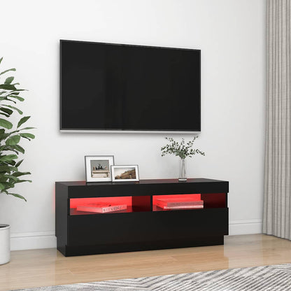 TV-Möbel Svart TV-Bänk LED 100x35x40 cm