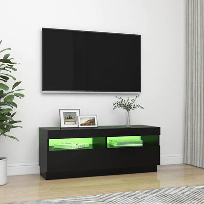 TV-Möbel Svart TV-Bänk LED 100x35x40 cm