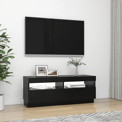 TV-Möbel Svart TV-Bänk LED 100x35x40 cm