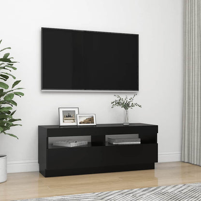 TV-Möbel Svart TV-Bänk LED 100x35x40 cm