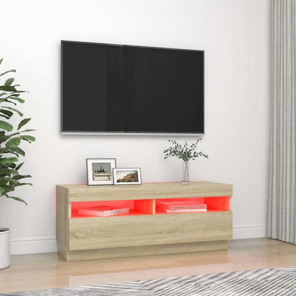 TV-Möbel Sonoma Ek TV-Bänk LED 100x35x40 cm