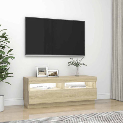 TV-Möbel Sonoma Ek TV-Bänk LED 100x35x40 cm
