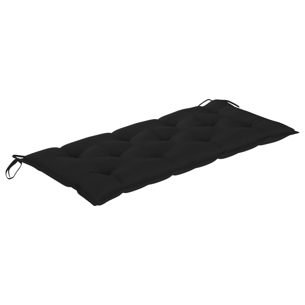 Trädgårdsbänk 2-sits med dyna 120 cm massivt eukalyptusträ