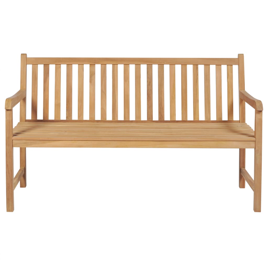 Trädgårdsbänk med antracit dyna 150 cm massiv teak
