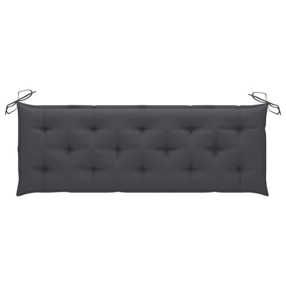 Trädgårdsbänk med antracit dyna 150 cm massiv teak