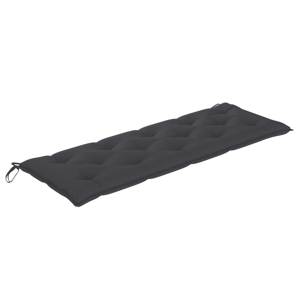Trädgårdsbänk med antracit dyna 150 cm massiv teak