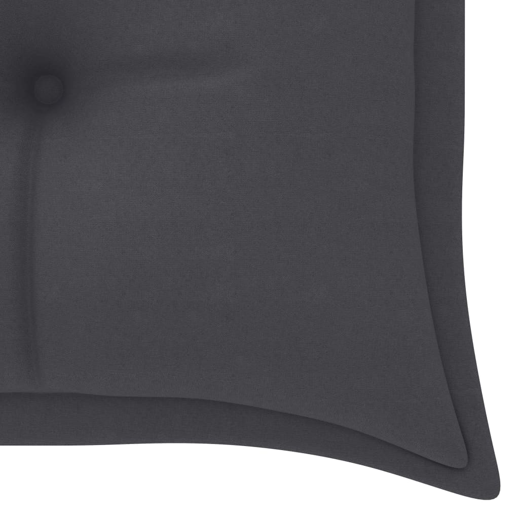 Trädgårdsbänk med antracit dyna 150 cm massiv teak