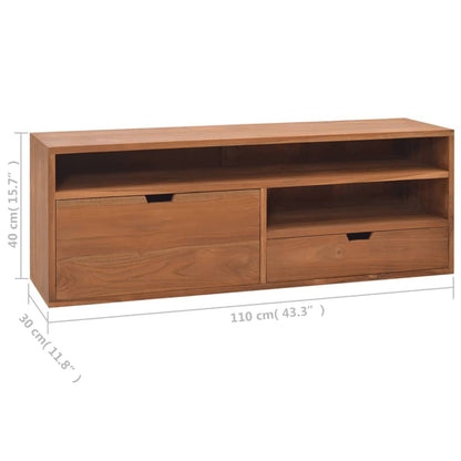 TV-Möbel Trä TV-Bänk 110x30x40 cm massiv teak