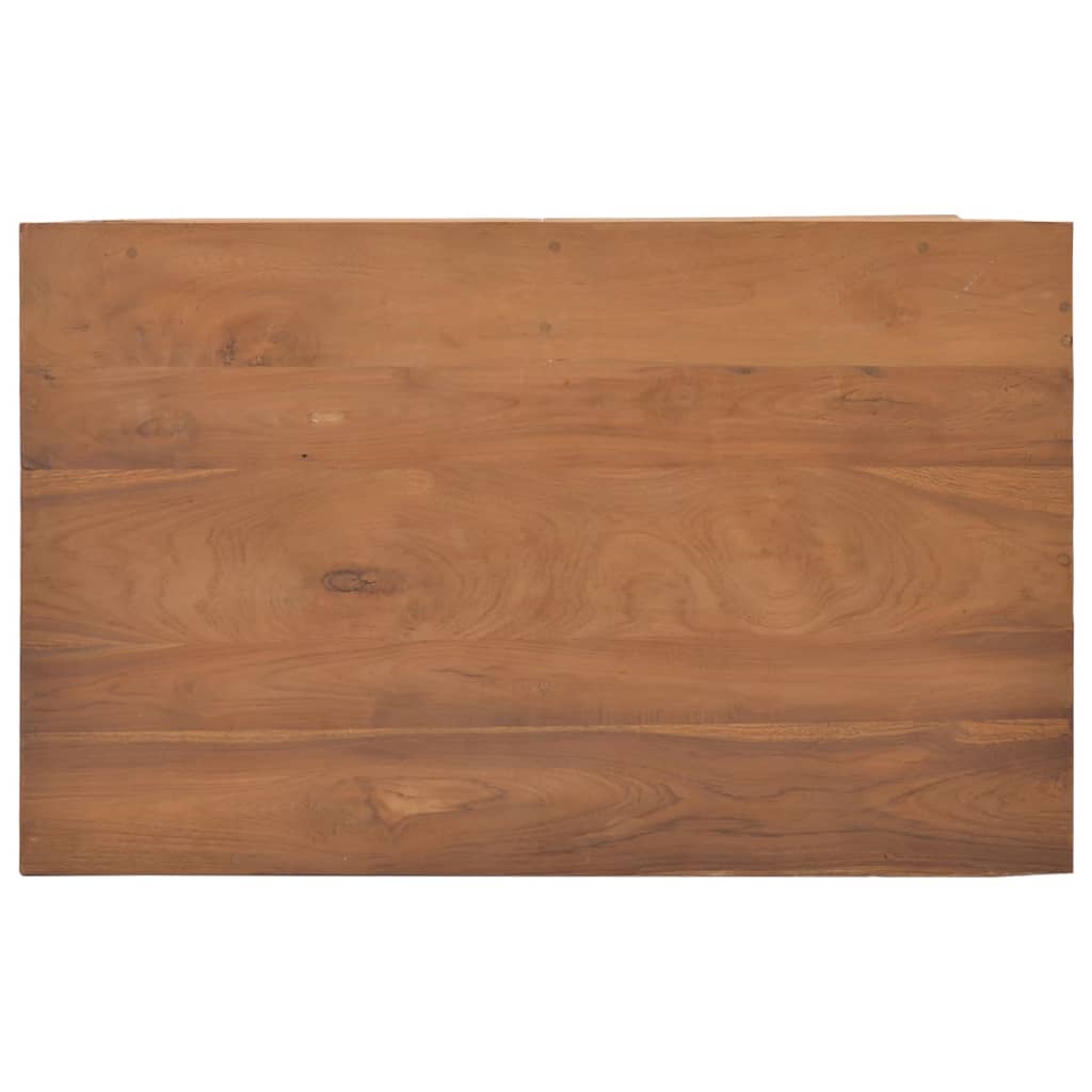 TV-bänk med hjul 80x50x42 cm massiv teak