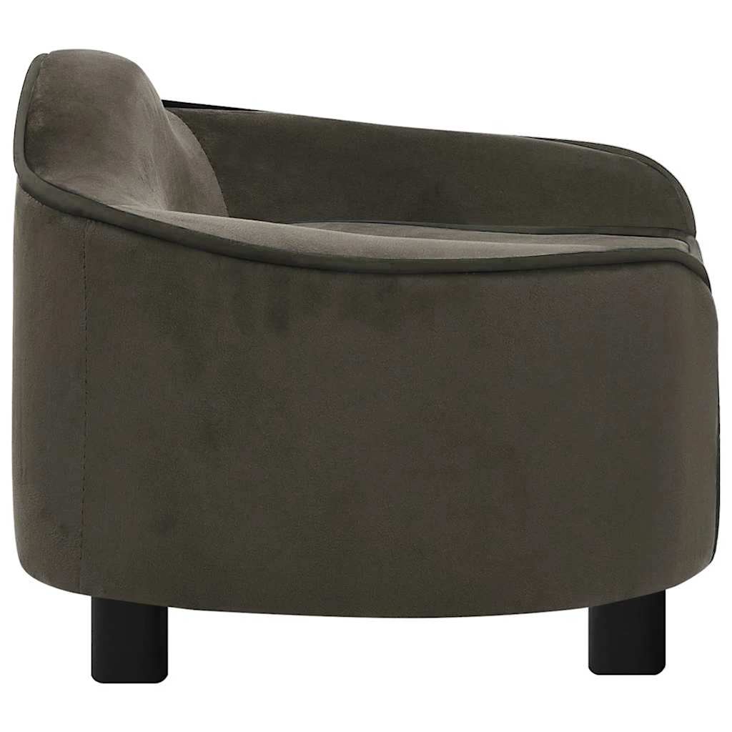 Hundsäng Hundsoffa MörkGrå 67x47x36 cm plysch