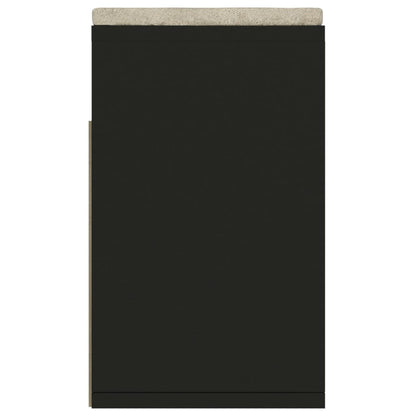 Skoställ Svart Skobänk med dyna 104x30x49 cm