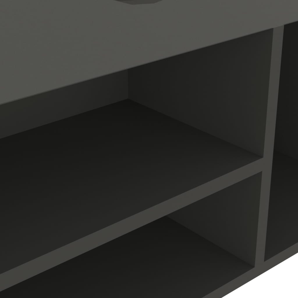 Skoställ Grå Skobänk med dyna 104x30x49 cm